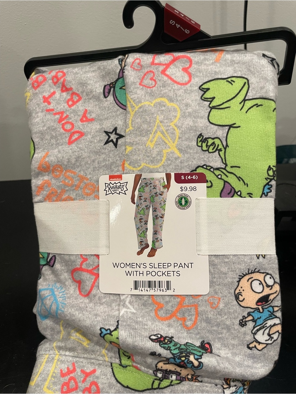 Nickelodeon Rugrats Gray Sleep Pants with pockets